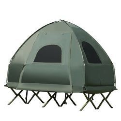 2-Person Compact Portable Pop-Up Tent Air Mattress & Sleeping Bag