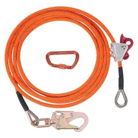 VEVOR 12.7mm Steel Core Flipline 16ft(4.8m) Arborist Flipline for Fall Protection