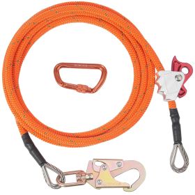 VEVOR 16mm Steel Core Flipline 12ft(3.6m) Arborist Flipline for Fall Protection