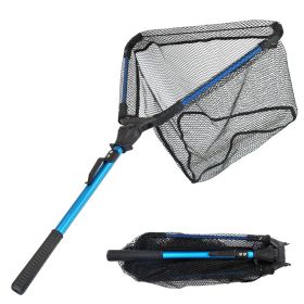 Foldable Fishing Net With Aluminum Alloy Rod EVA Handle Durable 5MM Hexagonal Nano Coating Nylon Mesh Collapsible Landing Net Safe Fish Catching