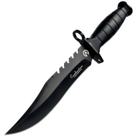 Fixed Blade Knife with Nylon Sheath in Non-Slip Handle and Black High Carbon Stainless Steel Blade for Outdoor Camping;  Hunting;  Survival;  Tac