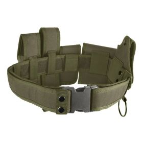 Adjustable Utility Tools Belt Law Enforcement Quick-Release Belt (Color: Green, Type: Tools Belt)