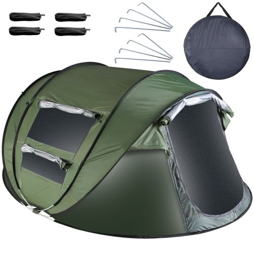 Pop Up Tent Automatic Setup Camping Tent Waterproof Instant Setup Tent with 4 Mosquito Net Windows Carrying Bag for Hiking Climbing Adventure Fis Pop Up Tent Automatic Setup Camping Tent Waterproof Instant Setup Tent with 4 Mosquito Net Windows Carrying Bag for Hiking Climbing Adventure Fis